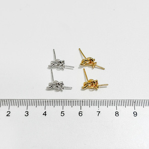Accesorios de Plata S925 para DIY con Perlas, Joyería de Plata de Moda, Aretes con Cuentas Redondas de 8-12 mm, Bandeja Vacía para Aretes 22222 - Product Image 4