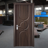 Modèles de porte principale en bois de teck Poignée en bois Grille de porte principale Design Portes intérieures en bois avec fleurs sculptées