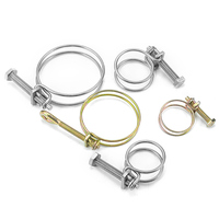 Industrie-Schraubklemme mit Doppeldrahtfeder Edelstahl Metall Verstellbare Drahtklemme Kabelklemme