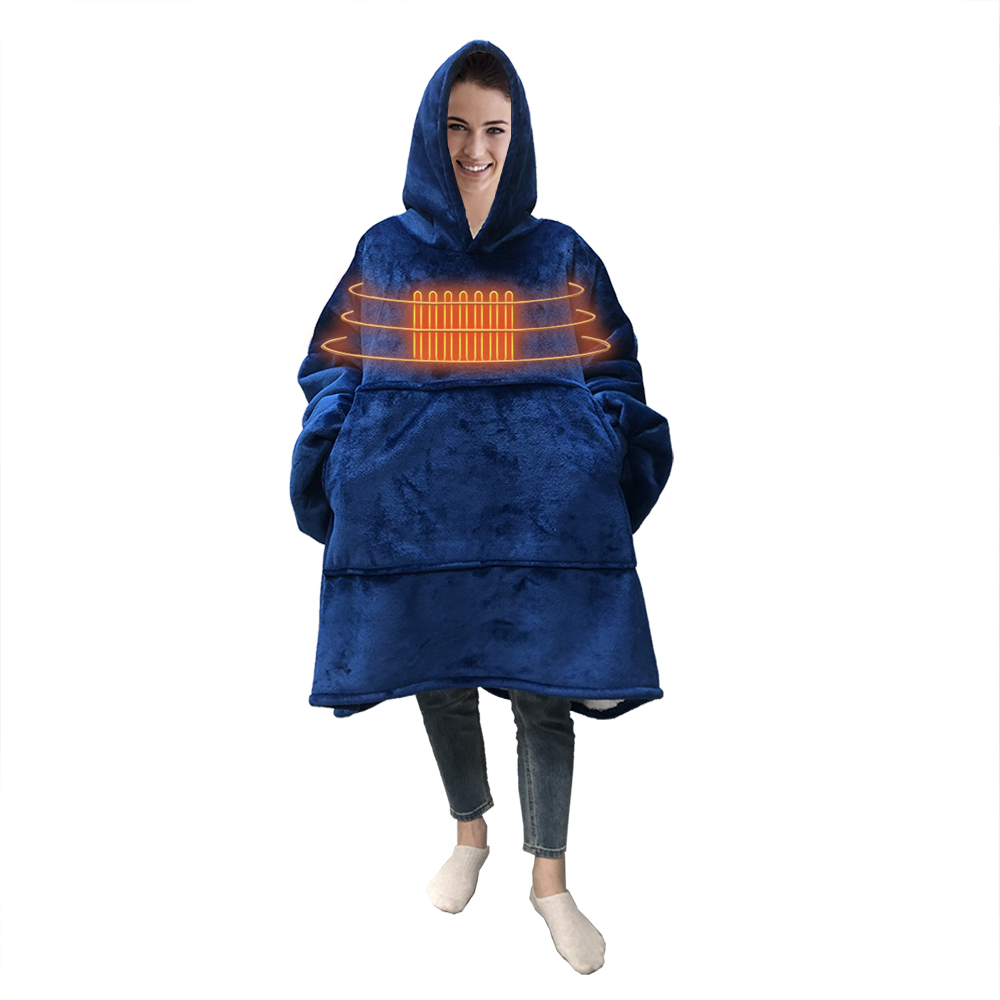 Coperta Elettrica Indossabile Con Maniche E Tasca Piedi | 8 Livelli Di Calore, Timer 1-12h, 127x177 Cm, Spegnimento Automatico