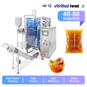 Máquina de Llenado y Sellado Vertical Totalmente Automática, Máquina de Envasado Multifuncional para Mermelada de Arándanos y Mermelada de Maracuyá - Product Image 1