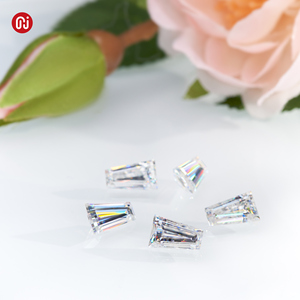 GIGAJEWE Moissanite bianco D colore trapezoidale taglio manuale pietra preziosa sintetica per la creazione di gioielli - Product Image 5