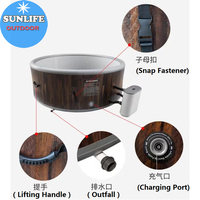 Vente directe d'usine Baignoires SPA gonflables, Durable Pas Cher Bain à remous Bain SPA 72 Pouces Grand Espace SPA Baignoires et Sauna Chambres