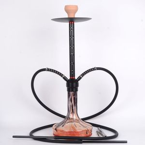 Vente directe d'usine de chichas en aluminium à double tube en stock, grande taille ajourée tricolore, adaptées aux chichas - Product Image 1