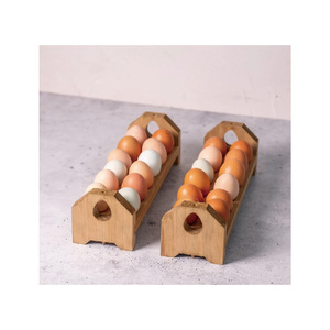 Porte-oeufs en bois empilable de ferme pour le stockage d'oeufs frais Outils pratiques pour oeufs - Product Image 5