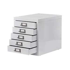 Desktop Filing Cabinet Desktop Mini 5 Drawers With Durable Steel Material And Handles