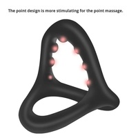 Anillo para Pene de Silicona Negra para Hombres, Elástico, Ecológico, 100% Impermeable, Retrasa la Eyaculación, Ejercicio Sexual, Fundas para Pene