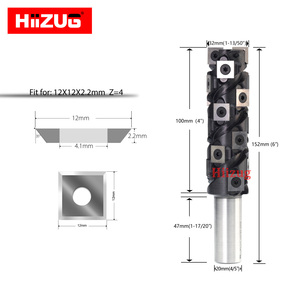 Hiizug CNC Spiral Flush Trim Router Bit 20mm Shank End Mill avec Inserts en carbure remplaçables pour le nettoyage du fond <span class=keywords><strong>de</strong></span> la coupe du bois - Product Image 2