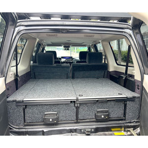Tiroir intérieur pour Nissan Patrol Y61, configuration Overlanding réalisée par VRD4X4 avec système de tiroirs doubles. - Product Image 1
