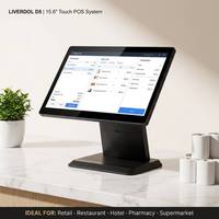 Terminal de point de vente tout-en-un haut de gamme 15,6 pouces en aluminium avec écran laminé ultra-fin, processeur I7 I5 I3, compatible Windows