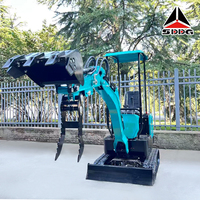 Mini-pelleuse chinoise compacte sur remorque, mini-excavatrice électrique, chargeuse-pelleteuse