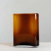 Vase de mariage vitré de table de luxe pièce de décoration intérieure en verre pour salon Vase en verre de perles d'eau
