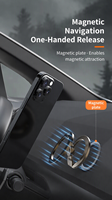 Support de téléphone portable pliable à rotation de 180 degrés, double face magnétique, réglable, flexible, pour voiture et bureau
