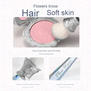 Shell Pearl Dot Paint Brush Cheveux de chèvre respectueux de la peau Nouvelle collection Blush Brush pour une application de visage en poudre uniforme Flower Knows - Product Image 5