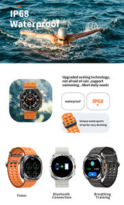 Nouvelle montre intelligente <span class=keywords><strong>W7</strong></span> avec appels, commande vocale, musique, météo, surveillance de la fréquence cardiaque, de la pression artérielle, écran AMOLED en silicone, montre de fitness - Product Image 4