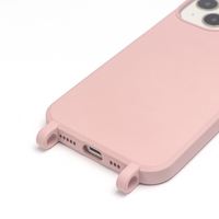 Étui de téléphone fin en TPU pour iPhone 13 Pro avec sangle en polyester, compatible avec la charge sans fil, cordon de 120 cm de longueur