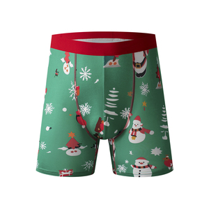 SD-01 Noël impression numérique petit lot personnalisé mode hommes sous-vêtements confortable respirant sport en plein air <span class=keywords><strong>Boxer</strong></span> slips - Product Image 2