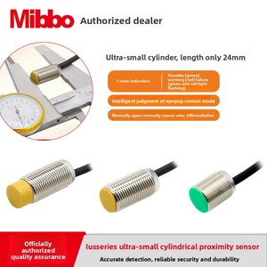 Sensor de Proximidad Cilíndrico Ultrapequeño Serie <span class=keywords><strong>IUS</strong></span> de Mibbo, NPN+PNP Universal M8/M12, Sin I/O, Sin Memoria - Product Image 2