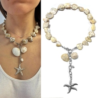 Collar de Conchas Irregulares y Exageradas de Alta Calidad para Verano, Joyería Hecha a Mano, Resistente al Agua, para Mujer