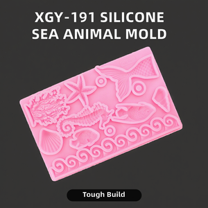 Molde de Silicona XGY-191 con Forma de Varios Animales Marinos y Peces para Resina, Decoración de Pasteles DIY en Casa, Molde para Caramelos Duros, Variedad de Formas - Product Image 3