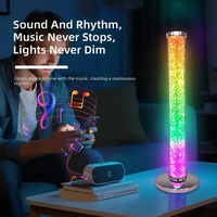 Nouvelle lumière ambiante intelligente pour l'e-sport, contrôlable par application, 360°, acrylique, multicolore, effet pailleté, lumineuse, activée par le son