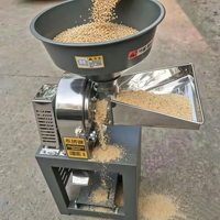 Machine à moudre les céréales multifonctionnelle en acier inoxydable, moulin à farine de blé, riz, maïs, soja, broyeur de matériaux secs et humides, transformation alimentaire