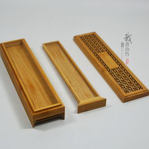 Bamboo Box Rectangle Handmade Double Layer Pull Out Incense Holder Gift Craft Packaging - Product Image 5