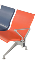 Chaise d'infusion moderne rembourrée avec accoudoirs pour les salles d'attente et les salles de réception des hôpitaux, les laboratoires de phlébotomie