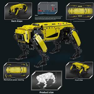 Model King 15066, Perro Mecánico de Plástico ABS con Control Remoto, Programación por <span class=keywords><strong>APP</strong></span>, Ensamblaje de Piezas Pequeñas para Niños - Product Image 1