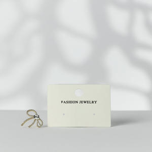Logo kustom kertas karton anting gantung kartu kalung kemasan perhiasan dan kartu tampilan - Product Image 6