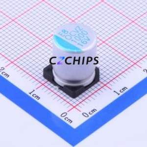 Condensador Sólido SMD OVZ102M1CTR-1013, D10xL12.6mm (Capacitancia: 1000uF) (Precisión: 20%) (Voltaje Nominal: 16V) - Product Image 1