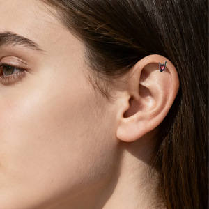 Boucles d'oreilles en forme de cœur et de serpent en alliage de titane avec incrustation de zircon pour piercing des lèvres ASTM F136 - Product Image 2