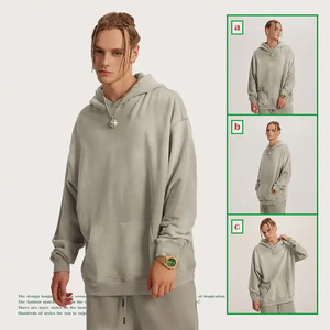 BEW0062 OEM blanc personnalisé 2024 coupe régulière lavage à l'acide brodé automne 100% coton lourd Vintage lavé sweat à capuche pour hommes - Product Image 3