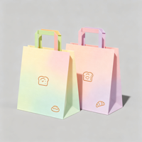 Sac fourre-tout en papier kraft plat, directement du fabricant, avec logo personnalisé, sac en papier recyclable pour les achats en gros au détail