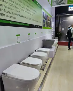 Medyag ekonomik iki parçalı WC tuvalet p tuzak kayış çift gömme çerçevesiz yıkama banyo banyo malzemesi tuvalet kase