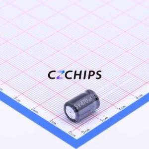 Condensador Electrolítico de Aluminio de Montaje Pasante EWH1EM471F12OT, Componente de Montaje Pasante (THT), D8xL12mm 470uF 20% 25V 3.5mm - Product Image 2