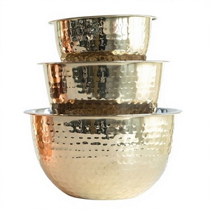 Bols martelés modernes en acier inoxydable, compatibles lave-vaisselle, design minimaliste, pour service alimentaire, bol classique - Product Image 3