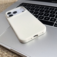 Casing Silikon Cair Warna Polos Sederhana Anti Benturan untuk iPhone 13 14 15 16 17 18 Pro Max, Mendukung Pengisian Daya Nirkabel, Penutup Magnetik