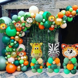 161 pièces <span class=keywords><strong>Jungle</strong></span> animaux thème ballons forêt Animal ballon arc enfants <span class=keywords><strong>anniversaire</strong></span> bébé douche décorations S045 - Product Image 4