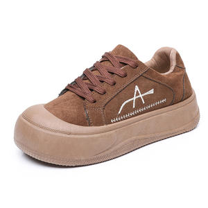 Lady Fashion Trend Athletic Casual Board Sneakers Zapatillas planas para mujer Peso ligero Cierre sin cordones para las estaciones de verano y otoño - Product Image 5