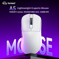 FREE WOLF A5 Souris sans fil à trois modes Capteur léger PAW3311 24000DPI Souris de jeu légère PAW3311 CUSTOM