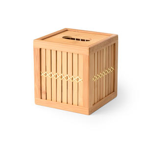 Venta caliente Magus Square Bamboo Tissue Box Holder-Decoración para el hogar y uso en hoteles Diseño desmontable flexible Exportación al por mayor - Product Image 3