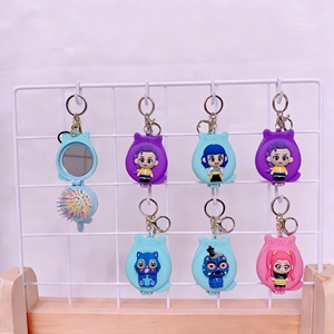 Nouveau Miroir <span class=keywords><strong>de</strong></span> <span class=keywords><strong>Maquillage</strong></span> Pliant Personnalisable en Gros, Motif Fille Sorcière Mignonne, avec Pendentif Porte-clés en Caoutchouc, Idéal comme Cadeau - Product Image 3