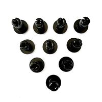 Fixation Dzus 5/16 "en aluminium noir et argent Goujon de course quart de tour 0.600"