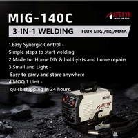 APEXYN MIG-140C 220V 140A Garantie 2 ans Mini Poste à souder portable sans gaz Inverter IGBT à contrôle synergique 3-en-1 pour fil fourré