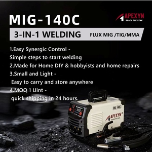 เครื่องเชื่อม APEXYN MIG-140C 220V 140A รับประกัน 2 ปี เครื่องเชื่อมอินเวอร์เตอร์<span class=keywords><strong>แบบ</strong></span><span class=keywords><strong>พก</strong></span><span class=keywords><strong>พา</strong></span>ขนาดเล็ก ไม่ใช้<span class=keywords><strong>แก๊ส</strong></span> ควบคุม<span class=keywords><strong>แบบ</strong></span> Synergic 3-in-1 สำหรับ<span class=keywords><strong>เชื่อม</strong></span>ฟลักซ์คอร์ - Product Image 2