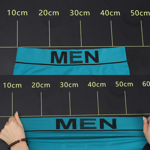 80g di alta qualità morbido morbido uomo senza cuciture in poliestere Boxer biancheria intima a metà altezza senza tag mutandine da calcio da uomo - Product Image 3