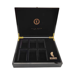 Black Gloss Lacquer Tea <b>Box</b> 9mm <b>MDF</b> Rectangular Gift Packaging Handmade Custom Logo Printing Available - Product Image 2