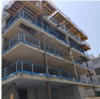 Système de protection des bords en maille métallique modulaire EN13374, barrière de sécurité réutilisable pour la construction, protection contre les chutes des dalles de plancher