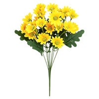 Fleurs artificielles en gros, bouquet de marguerites jaunes, fleurs artificielles en plastique pour mariage, fête des mères, Noël, fête à domicile